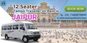 12 Seater Tempo Traveller on rent in Jaipur - Harivansh Tour